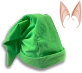 Aimery Green Elf Hat, Costume Headwear for Children, Fantasy Lovers and Party Goers, Halloween, Christmas, Birthday Party Decorations, Polyvinyl Chloride Fiber, One Size Fits Most