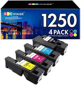 GPC IMAGE 1250 Tóner Compatible con DELL 1250c 1250 Multipack de Cartuchos de Impresora para C1765nfw C1765nf C1760nw 1350cnw 1355cn 1355cnw C1760 C1765 (4 Unidades, Negro, Cian, Amarillo, Magenta)