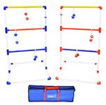 GoSports Premium Ladder Toss Outdoor Game Set with 6 Bolo Balls, Travel Carrying Case and Score Trackers - Choose Between Standard and Giant Size Sets