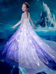 UPORPOR Princess Costumes for Girls, Light Up Princess Dress Up for 3-10 Year Old Girls Gift, Christmas Dress for Girls Halloween LED Costume for Girls, Princess Fancy Dress for Birthady, Cosplay