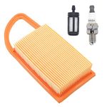 FitBest Air Filter Spark Plug Fuel Filter for Stihl BR500 BR550 BR600 BR700 Backpack Blower 4282 141 0300 4282 141 0300B