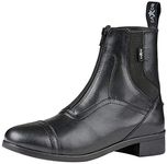 Saxon Syntovia Adults Horse Riding Zip Paddock Boots - Black: Adults 9