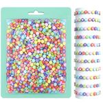 ARTDOT 800 Pcs Letter Beads for Jewelry Making Supplies, 28 Styles Colorful Alphabet Beads for TS Friendship Bracelets and Preppy Stuff for Teen Girl Gifts with Smiley Face and Heart Beads