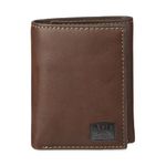 Levi's Men's Trifold Wallet with Stitch Detail and Logo, Brown, One Size