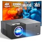 4K Projector with WiFi 6 and Blueto