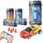 Toy Rush Mini High-Speed RC Remote Control Micro Racing Car with LED Lights Toys Small Gift for Kids, Multicolor