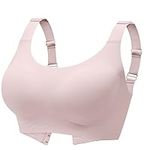 Gailife Smooth Bras for Women Full Coverage T-Shirt Bra No Underwire Wireless Bralettes Ultra Comfort with Extra Bra Extender -Pink-XXL