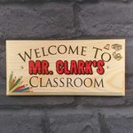 Personalised Classroom Door Sign, Welcome To The Classroom, End Of Term Teacher Gifts, Classroom Plaques