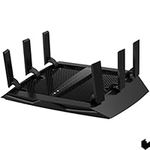 NETGEAR Nighthawk X6 Smart WiFi Router (R8000) - AC3200 Tri-band Wireless Speed (up to 3200 Mbps) | Up to 3500 sq ft Coverage & 50 Devices | 4 x 1G Ethernet and 2 USB ports | Armor Security