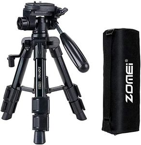 Mini Tripod for Camera,Zomei Travel Table Tripod with 3-Way Pan/Tilt Head 1/4 inches Quick Release Plate and Bag for DSLR Camera Tripod Carrying Bag