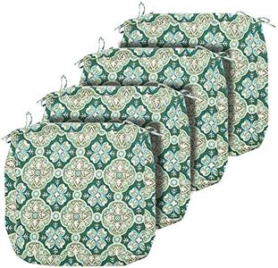 FUNHOME Outdoor Chair Cushion Covers 22x20x4 Inch, No Insert! Water-Resistant Patio Cushion Slipcovers with Zipper, Replacement Cushion Covers for Outdoor Furniture,4 Pack, Green Medal(Covers ONLY)