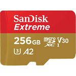 SanDisk Extreme microSD UHS I 256GB Card for Gaming, A2 Certification for Faster Game Loads, 190MB/s Read, 130MB/s Write