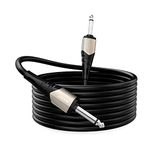 LEKATO Guitar Cable, 6.35mm 1/4" Jack to Jack Professional Instrument Cable, 3M /10Ft Noiseless Audio Guitar Lead, for Guitars, Bass, Keyboard, Amp (Black, Straight Plug, Clean Signal)