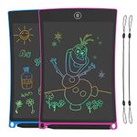 HOMESTEC 2 Pack Kids Doodle Boards, 8.5 Inch Colorful LCD Writing Tablets, Toys for Boys and Girls 3 4 5 6 Years Old as Christmas Birthday Gifts (Pink & Blue) (HT-0802-2PCS)