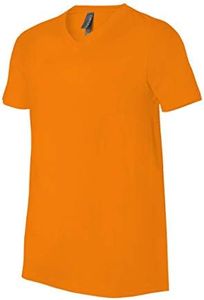 Bella mens Unisex Jersey Short-Sleeve V-Neck T-Shirt(3005)-ORANGE-L