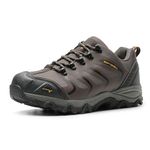 NORTIV 8 Men's Low Top Waterproof Hiking Shoes Outdoor Lightweight Backpacking Trekking Trails 160448-low Brown Black Tan Size 10 M US