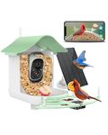 Smart Bird Feeder with Camera,AI Identify Bird Species,Auto Record 2K Birds Video in Backyard Garden,Live View,Solar Powered Charging,Ideal Gifts for Family and Bird Lovers