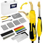 Allturn Plastic Welder 2 in 1,Plastic Welding Kit Car Bumper Repair Kit,4 Types of Plastic Welding Staples,Plastic Welding Rods Consumables Kit,YELLOW.