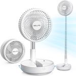 Belife X8 Portable Fan, Cordless 7200mAh Battery Operated Oscillating Fan, USB Rechargeable Desk Floor Fan with Remote, Foldable Telescopic Fan for Home Bedroom Sleeping Office Camping Travel (White)