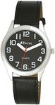 Ravel Unisex Super Bold Sight Aid Watch with Big Numbers - Black/Silver Tone/Black Dial