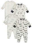 Onesies Brand unisex baby 4-pack 'N Play and Toddler Sleepers, Grey Neutral, 6-9 Months US