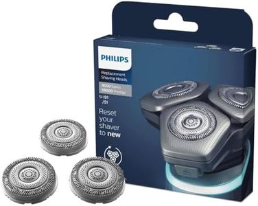 Philips Shaver Series 9000 SkinIQ Replacement Shaving Head for Shaver Trimmers, Beard and Hair - fits S9000 and Prestige s9000 models, Chrome, SH91/51