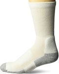 Thorlos Men's Lite Walking Thin Padded Crew Socks, White/Navy, Medium