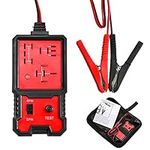 Automotive Relay Tester, 12V Electronic Battery Tester Checker for Car Automotive Voltage Repairing with Storage Bag