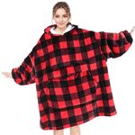 IvyH Oversized Hoodie Blanket, Wearable Sherpa Blanket Hooded Sweatshirt Unisex