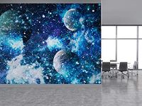 Stars of a Planet and Galaxy in a Space Photo Wallpaper Wall Mural (102433614) (130gsm Budget, XXL 300cm Wide x 240cm high)