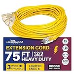 75ft Power Extension Cord Outdoor &