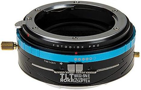 Fotodiox Pro TLT ROKR - Tilt/Shift Lens Mount Adapter for Nikon Nikkor F Mount G-Type D/SLR Lenses to Sony Alpha E-Mount Mirrorless Camera Body