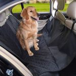 Waterproof Pet Car Seat Cover for Dogs and Cats, Pet Hammock Back Seat Protector.Non-Slip Embroidered Design with Adjustable Straps, Large Dog Car seat