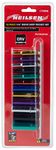 neilsen CT0906 1/4-Inch Deep Socket Set Drive Plus Wall Rail - Multi-Colour (12-Piece)