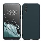 kwmobile Case Compatible with Huawei P20 Case - Soft Slim Protective TPU Silicone Cover - Dark Slate