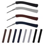 4 Pair Glasses Ear Cushions, Glasses Ear Pads For Eyeglasses, Ear Cushions For Glasses, For Glasses Spectacle Arms Sleeves Covers Eyewear Retainer For Glasses Sunglasses (Black/Dark Blue/Brown/Gray)