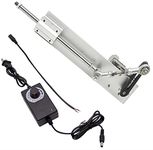 GZGLZDQ DC 12V 24V Linear Actuator, DIY Telescopic Push Rod Electric Lift Motor, Metal Gear Reduction Motor Reciprocating Cycle Linear Motor With Controller, Speed 45rpm 95rpm 100rpm 120rpm