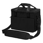 Aosbos Insulated Lunch Bag 15L 24 Cans Soft Cooler Bag Leakproof Cool Bag Lunch Box Men Work Large Thermal Lunch Tote Picnic Bag with Shoulder Strap for Camping BBQ Travel Office Outdoor (Black)