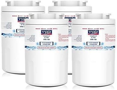 4 x VYR-13A Ice & Water Refrigerator Filter to fit GE SmartWater MWF, MWFA, MWFINT, MWFP, GWF, GWFA, GWF01, GWF06, DSS25KGREBB, GSH22JSDSS, GSS25XGPEWW, PCK23NHSAFWW, PSH25PSSBSV, ZSGS420DMDSS, ZFSB23DRFSS, PSS27NGSCBB; Hotpoint MWFA, HWF; Amana ..