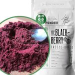 Pure Natural Blackberry Powder No Additives | Freeze Dried Fruit Powder for Superfood Smoothie, Cocktails, Baking, Cake Decorations | Natural Pure Dried Fruit Milled to Superfood Powder