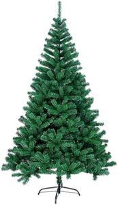 fizzytech 7 Feet Green PVC Artificial Christmas Tree with 800 Tips | Premium Decorative Look | Durable PVC Material | Metal Stand | Easy 3-Step Assembly | Perfect for Christmas Home Decoration