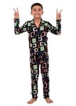 3BROS Kid's Pure Cotton Printed Full Sleeves Night Suit/Dress for Boys/Girls Full Pajama & Top Sleep Suit Combo Set | Muticolor 4| 9-10 Years