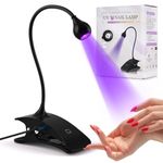 AORAEM LED Nail Lamp 3W LED Nail Light for Gel Nails Flash Cure Gel Nail Polish with 3 Timers Gel x Nail Lamp Professional Portable Gooseneck U V Lamp for Nails Home DIY