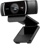 Logitech C922 Pro Stream Webcam - Black (Full HD 1080p Camera Streaming Webcam, Records and Streams Your Gaming Sessions in Rich HD for Streaming, Background, with Tripod Included)