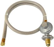 Auscrown 1.8m Hose 1/4" BSPF with POL Regulator - LP Gas, Black, M18P14-S