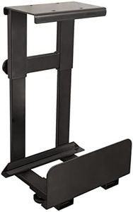 Stand Up Desk Store Adjustable CPU Holder | Under Desk Computer Mount - Tucks Bulky CPUs Under Your Standing Desk to Free Up Valuable Workspace