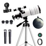ACESOME Telescope for adults & Kids, Astronomical Telescopes for Astronomy Beginners, 70mm Aperture Astronomical Refractor Telescopes (15X-150X), Portable Telescope with an Phone Adapter & AstroSolar