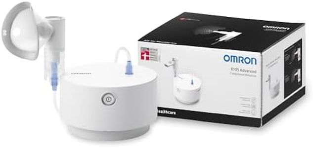 OMRON X105 Advanced Inhalationsgerät für Kinder & Erwachsene, „Gut“ Stiftung Warentest 12/2024, leistungsstarker Inhalator bei akuten & chronischen Atemwegserkrankungen; Inhaliergerät mit Zubehör