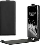 kwmobile Vertical Flip Case Compatible with Sony Xperia 10 VI - Case PU Leather Protective Flip Cover with Magnet - Black