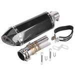 Motorcycle Exhaust System,Exhaust System Mid‑Pipe + Carbon Fiber Style Slip‑On Muffler with DB Killer Fit for Ninja 400 Z400 2018‑2020